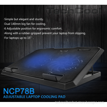 Certificate CE RoHS notebook air cooling portable black pads cooler stand
